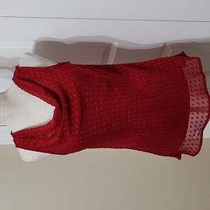 89TH & MADISON BEAUTIFUL RED COWL TOP IN GREAT CONDITION SZ M